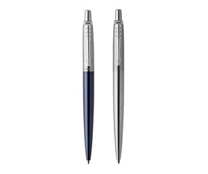 Skrive- & Tegneverktøy - Parker Jotter London Duo Discovery Pack | with Ballpoint Pen (Royal Blue) & Gel Pen (Stainless Steel) - 2033156