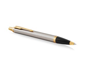 Skrive- & Tegneverktøy - Parker IM Ballpoint Pen | Brushed Metal | Medium Point Blue Ink | Gift Box - 1931670