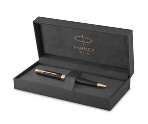 Skrive- & Tegneverktøy - Parker Sonnet Ballpoint Pen | Matte Black Lacquer with Gold Trim | Medium Point Black Ink | Gift Box - 1931519