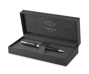 Skrive- & Tegneverktøy - Parker Sonnet Ballpoint Pen | Matte Black Lacquer with Palladium Trim | Medium Point Black Ink | Gift Box - 1931524