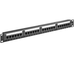 Nettverkskabel - CAT 6 19 inch (48.3 cm) Patch Panel 24 Port blac - 4040849938665