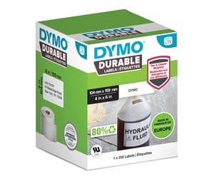 Printertilbehør blekk/toner - DYMO LabelWriter Durable ekstra store forsendelsesetiketter 104mm x 159mm - 2112287