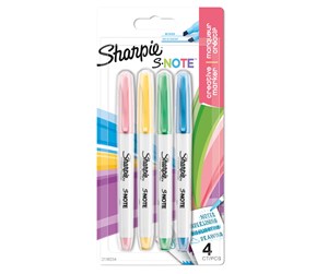 Skrive- & Tegneverktøy - Sharpie S-Note Chisel 4-Blister Assorted colors - 2138234