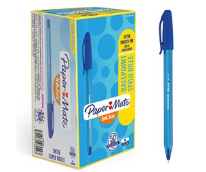 Skrive- & Tegneverktøy - Paper Mate InkJoy 100ST Ballpoint Pens | Ultra Fine Point (0.5 mm) | Blue | 50 Count - S0960900