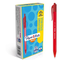 Skrive- & Tegneverktøy - Paper Mate InkJoy 100RT Retractable Ballpoint Pens | Medium Point (1.0mm) | Red | 20 Count - S0957050