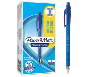 Skrive- & Tegneverktøy - Paper Mate Flexgrip Ultra RT(klikk) M Blå - S0190433