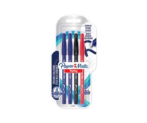 Skrive- & Tegneverktøy - Paper Mate Replay Erasable Ballpoint Pen | Medium Point (1.0mm) | Assorted Colours | 4 Count - 2109257