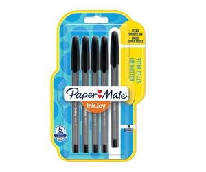 Skrive- & Tegneverktøy - Paper Mate InkJoy 100ST Ballpoint Pens | Fine Point (0.7mm) | Black | 5 Count - 1956729