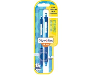 Skrive- & Tegneverktøy - Paper Mate InkJoy 300RT Retractable Ballpoint Pens | Medium Point (1.0mm) | Blue Ink | 2 Count - 1956561