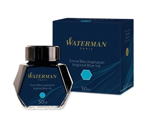 Skrive- & Tegneverktøy - Waterman Fountain Pen Ink | Inspired Blue | 50ml Bottle - S0110810