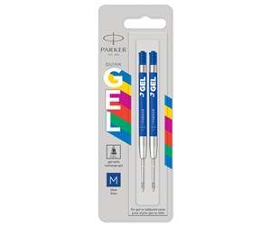 Skrive- & Tegneverktøy - Parker Jotter Originals Gel Pen Refills | Smooth Blue Gel Ink Refills | Medium Tip (0.7mm) | 2 Count - 2136210