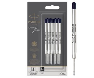 Skrive- & Tegneverktøy - Parker Ballpoint Pen Refills | Medium Point | Black QUINKflow Ink | 10 Count - 2119153