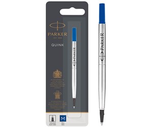 Skrive- & Tegneverktøy - Parker Rollerball Pen Refill | Medium Tip | Blue QUINK Ink | 1 Count - S0881250