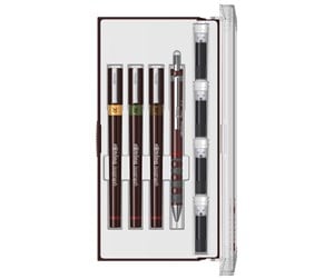 Skrive- & Tegneverktøy - Rotring Isograph Junior Set 3x Technical Pens | 0.20mm 0.30mm 0.50mm Fineliner Pens + Accessories - S0699320