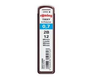 Skrive- & Tegneverktøy - Rotring Lead Refills | 0.7 mm | 2B hardness | 12 leads - S0231230