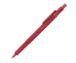 Skrive- & Tegneverktøy - Rotring 600 Ballpoint Pen | Medium Point | Black Ink | Red Barrel with Non-Slip Knurled Grip | Refillable - 2114261