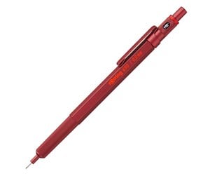 Skrive- & Tegneverktøy - Rotring 600 Mechanical Pencil | 0.5 mm | Red All-Metal Body Propelling Pencil | Non-Slip Knurled Grip & Hexagonal Barrel - 2114264