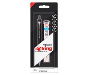 Skrive- & Tegneverktøy - Rotring Tikky Colour-Coded Mechanical Pencil Set | 0.5 mm | with 12 Lead Refills & Eraser - 1904817