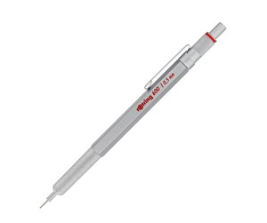 Skrive- & Tegneverktøy - Rotring 600 Mechanical Pencil | 0.5 mm | Silver All-Metal Body Propelling Pencil | Non-Slip Knurled Grip & Hexagonal Barrel - 1904445