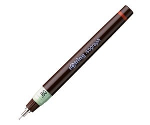 Skrive- & Tegneverktøy - Rotring Isograph Technical Drawing Pen | 0.80 mm | Refillable Fineliner Pen - 1903495