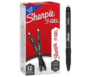 Skrive- & Tegneverktøy - Sharpie S-Gel | Gel Pens | Medium Point (0.7mm) | Blue Ink | 12 Count - 2136600