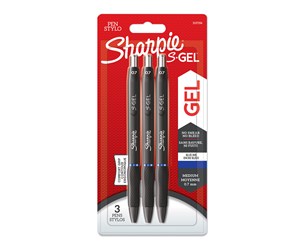 Skrive- & Tegneverktøy - Sharpie S-Gel | Gel Pens | Medium Point (0.7mm) | Blue Ink | 3 Count - 2137256