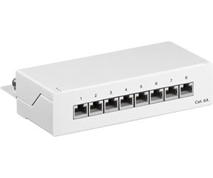 Antennekabler - Pro CAT 6a Mini/Desktop Patch Panel 8 Port white - S - 4040849620676