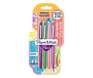 Skrive- & Tegneverktøy - Paper Mate Flair Felt Tip Pens | Medium Point (0.7 mm) | Assorted Tropical Vacation Colours | 8 Count - 2032368