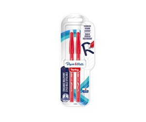 Skrive- & Tegneverktøy - Paper Mate Replay Erasable Ballpoint Pen | Medium Point (1.0mm) | Red | 2 Count - 2109253