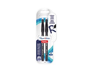 Skrive- & Tegneverktøy - Paper Mate Replay Erasable Ballpoint Pen | Medium Point (1.0mm) | Black | 2 Count - 2109254