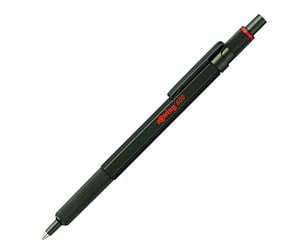 Skrive- & Tegneverktøy - Rotring rOtring 6 Ballpoint Pen | Medium Point | Black Ink | Green Barrel with Non-Slip Knurled Grip | Refillable - 2114263