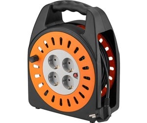 Kabeltrommel - Pro Cable reel 25 m orange-black - with 4 protective - 4040849713552