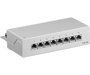 Nettverkskabel - CAT 6a Mini/Desktop Patch Panel 8 Port grey - ST - 4040849620638