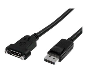 Skjermkabel - StarTech.com 3 ft / 91 cm 20 pin DP DisplayPort Extension Panel Mount Cable - DisplayPort to DisplayPort - Male to Female (DPPNLFM3PW) - DisplayPort cable - 91 cm - DPPNLFM3PW