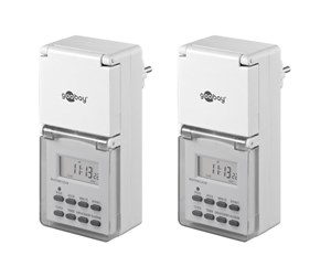 Smarthus - Pro 2 pcs IP44 digital timer white - 4040849555459