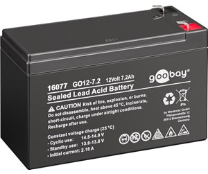 Batteri - Pro GO12-7.2 (7200 mAh 12 V) - Faston (4.8mm) lead ac - 4040849160776