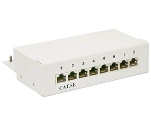 Nettverkskabel - CAT 5e Mini/Desktop Patch Panel 8 Port grey - ST - 4040849688829