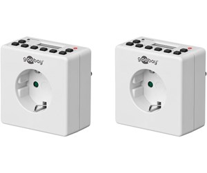 Tilbehør (fester, stikkontakter osv.) - Pro 2 pcs Digital timer white - controls electronic - 4040849555411