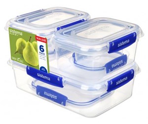 Kjøkkentilbehør - Sistema Essentials Klip It Plus 6 Pack - 881766