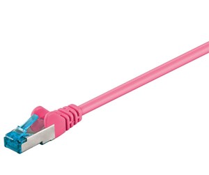 Nettverkskabel - CAT 6A patch cable S/FTP (PiMF) magenta 15 m - 4040849941443