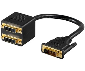 Skjermkabel - Pro DVI adapter cable gold-plated 0.1 m black - DVI - 4040849697401