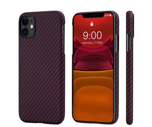 Mobil - Deksel og etui - PITAKA Apple iPhone 11 MagEz Case - Black/Red Twill - KI1103R