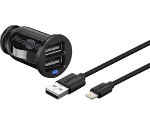 Mobil - Adaptere og ladere - Pro Apple Lightning Car charger set (12W/2.4A) - 4040849716911