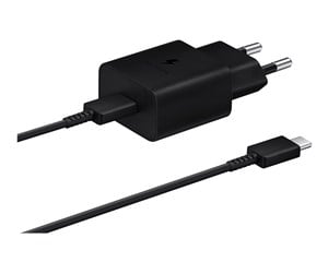 Mobil - Adaptere og ladere - Samsung 15W USB-C Power Adapter (Incl. cable) - Black - EP-T1510XBEGEU