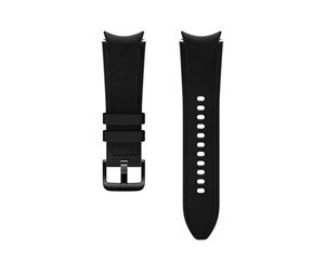 Smartklokke - Tilbehør - Samsung Watch Strap Hybrid Leather Band 20mm S/M - Black - ET-SHR88SBEGEU