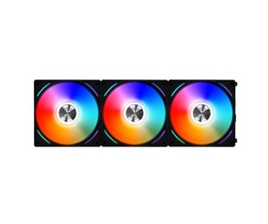 Kabinettvifte - Lian Li UNI FAN AL120 (3-pack) - Kabinettvifte - 120mm - Svart med RGB LED-lys - 28 dBA - UF-AL120-3B