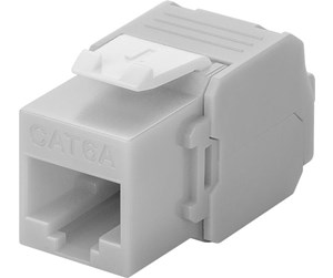 Tilbehør - Pro Keystone module RJ45 CAT 6A UTP light gray - 4040849906930