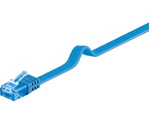 Nettverkskabel - CAT 6A flat-patch cable U/UTP blue - 4040849963391