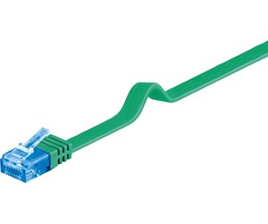 Nettverkskabel - CAT 6A flat-patch cable U/UTP green - 4040849963414