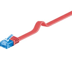 Nettverkskabel - CAT 6A flat-patch cable U/UTP red - 4040849963445